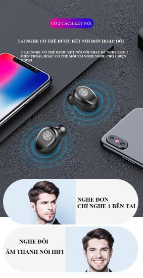 Tai nghe bluetooth 5.0 amoi f9 kiêm sạc dự phòng 2000mah - ảnh sản phẩm 6