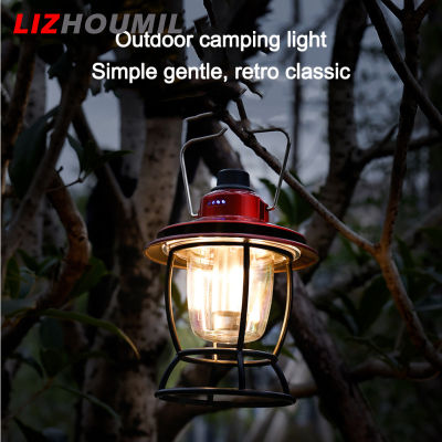 LIZHOUMIL Led ที่ชาร์จอเนกประสงค์ตะเกียงตั้งแคมป์แบบพกพา,ไฟ Led โคมไฟเต็นท์แขวนกลางแจ้ง