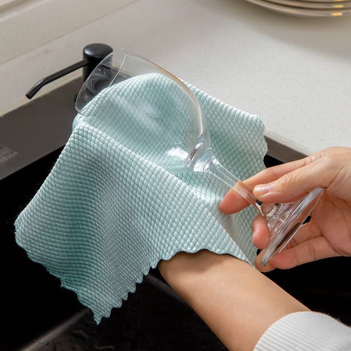 fish-scale-rag-cloth-kitchen-anti-grease-fish-scale-household-kitchen-dishwashing-cleaning-towels