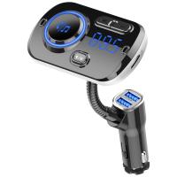 CDEN FM transmitter car mp3 music player aux audio output Bluetooth 5.0 receiver one for two car charger QC3.0 fast charge