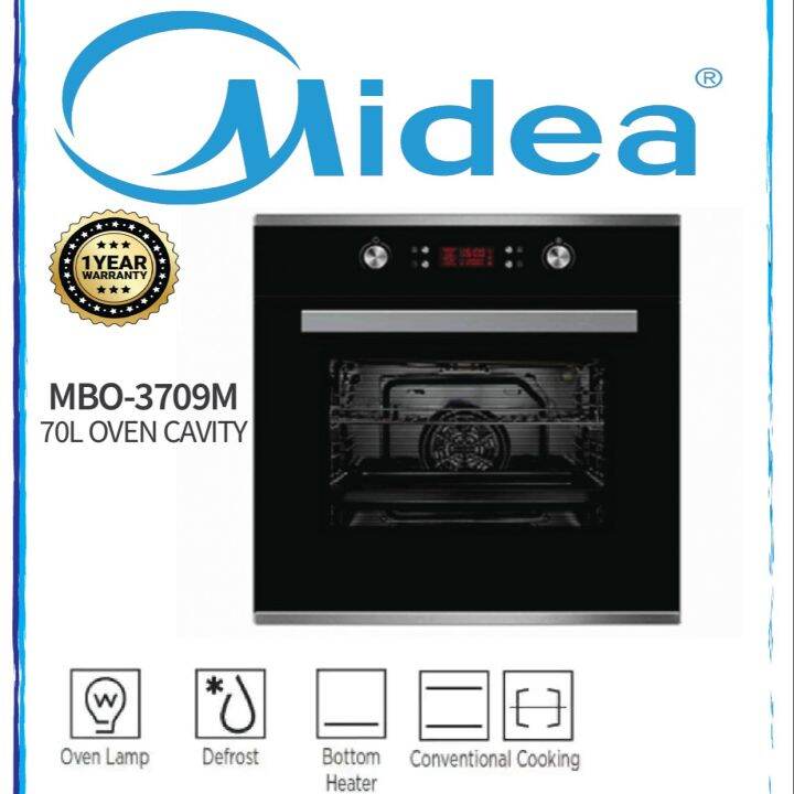 MIDEA BUILTIN OVEN MBO3709M ( 70L OVEN CAVITY ) Lazada