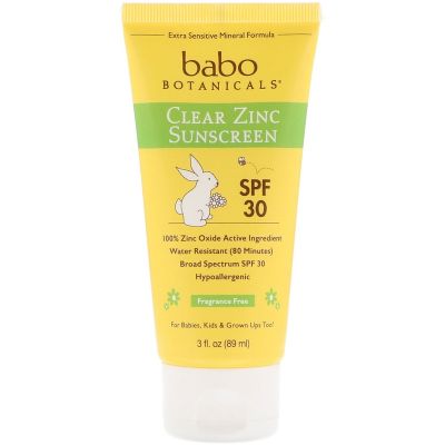 Babo Botanicals Zinc Baby Sunscreen Sensitive Skin 118ml SPF30