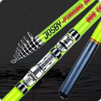 ETXJOSBY Mini 1.5/1.8/2.1/2.4/2.7/3.0M Fishing Rod Rock Feeder Carbon Fiber Spinning Telescopic Portable Ultralight Fly Carp Tackle