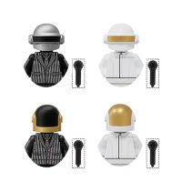 4Pcs/Set Daft Punk Mini Dolls Building Blocks Action Figures Assemble Bricks Toys Kids Collectible Toy Birthday Gifts