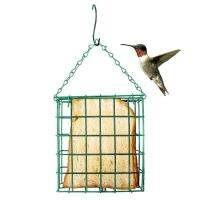 Bird Suet Feeder Tit ภาชนะบรรจุอาหารสำหรับแขวนกลางแจ้ง Weatherproof One ขนมปังความจุกรงอุปกรณ์ให้อาหารสำหรับนกป่า