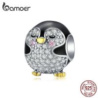 BAMOER Fashion Charm 925 Silver Fit Bracelet Penguin