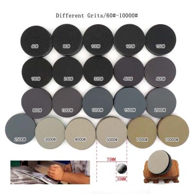 50pcs 3inch Sanding Discs Wet/Dry Sandpaper 800/1200/1500/2000/2500/3000/4000/ 5000/7000/10000 Grit Hook Loop Round Sander Disc