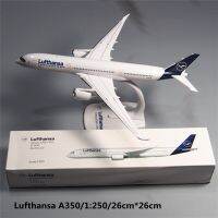 26เซนติเมตร1:250พลาสติกเยอรมนีอากาศ Lufthansa สายการบินแอร์บัส350 A350สายการบินเครื่องบิน DIY ประกอบประกอบเครื่องบินรุ่นเครื่องบิน