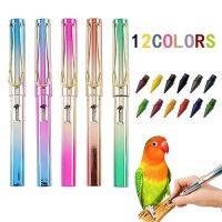 ►♘ 13pcs Colorful Eternal Pencil No Ink Pen 12 Colors Replaceable Nibs School Art Sketch Stationery Gifts Kawaii Painting Supplies