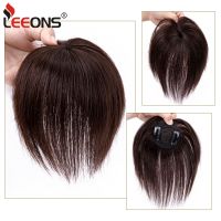 Leeons Synthetic Clip In Hair Pieces Short Part Straight Hairpieces Loss Volume Cover