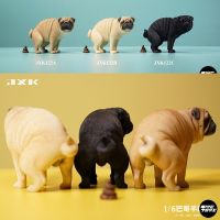 JXK122 1/6 Scale Figure Funny Scene Accessories GK Mini Pug Half Squat Dog with Shit Model for 12 inches Action Figure