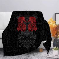 Viking Symbol Blanket Fashion Viking Bird Quilts Home Vacation Casual 3D Kids Blanket Cute Home Textile Throw Blanket