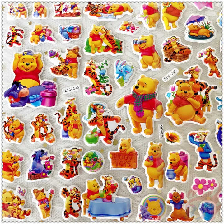 Winnie The Pooh Q-1 DIY Rewards Sticker 1 Sheet 3D Puffy Bubble ...