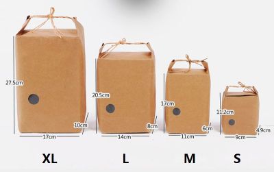 100pcs\lotถุงกระดาษคราฟท์ยืนถุงของขวัญอาหารคุกกี้วอลนัทผลไม้แห้งชาแพคเกจกล่องพร้อมที่จับจัดส่งฟรีZA4292-zptcm3861