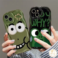 เคสคู่กบการ์ตูนตลกสำหรับ Oppo A15 A54s A17k A16 A9 A5 A55 A96 A1k A95 A74 A77 A54 A7 A57 A52 A12 A3s A92 A53 A5s A17 A31 A77s A76 A16K A16E 3D ขอบโค้งงอ