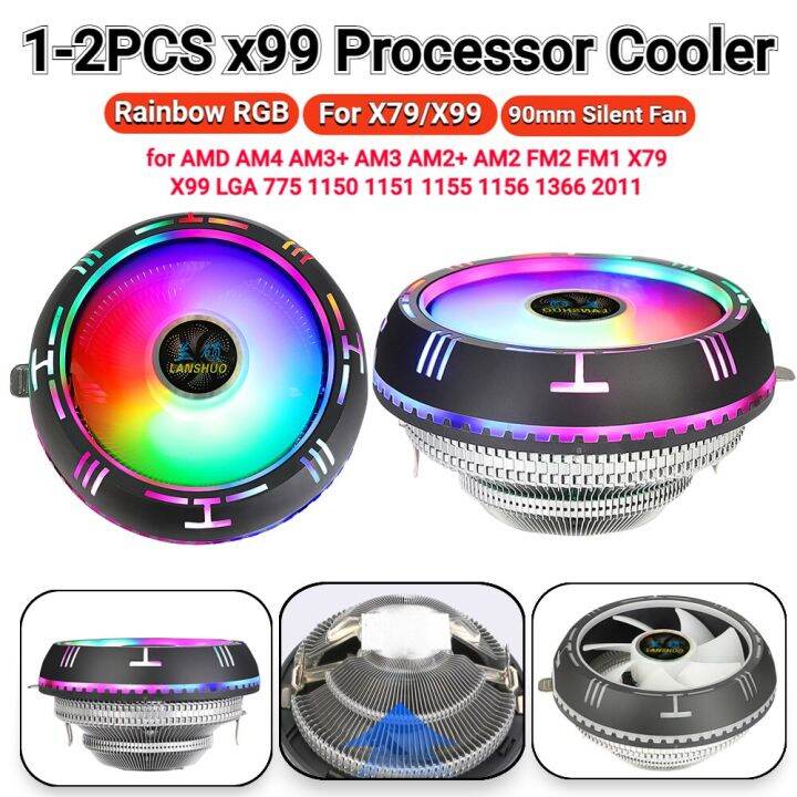 12PC X99 Processor Cooler LED CP Water Cooler AirCooled CPU Fan PC