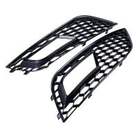 1Pair Honeycomb Mesh Fog Light Frame Air Intake Grille Fog Light Grille Automobile Replacement Parts Accessories for A4 B8.5 2013-2016