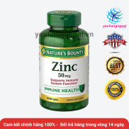 Viên bổ sung Kẽm Zinc 50mg 400 viên Nature s Bounty Mỹ ĐẢM BẢO CHÍNH HÃNG