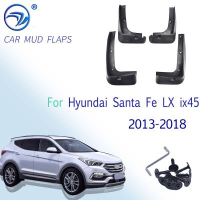 รถ Mud Flaps สำหรับ Hyundai Santa Fe LX Ix45 2013 - 2018 Santafe Mudflaps Splash Guards Mud Flap Mudguards จัดแต่งทรงผม2014 2015 2016