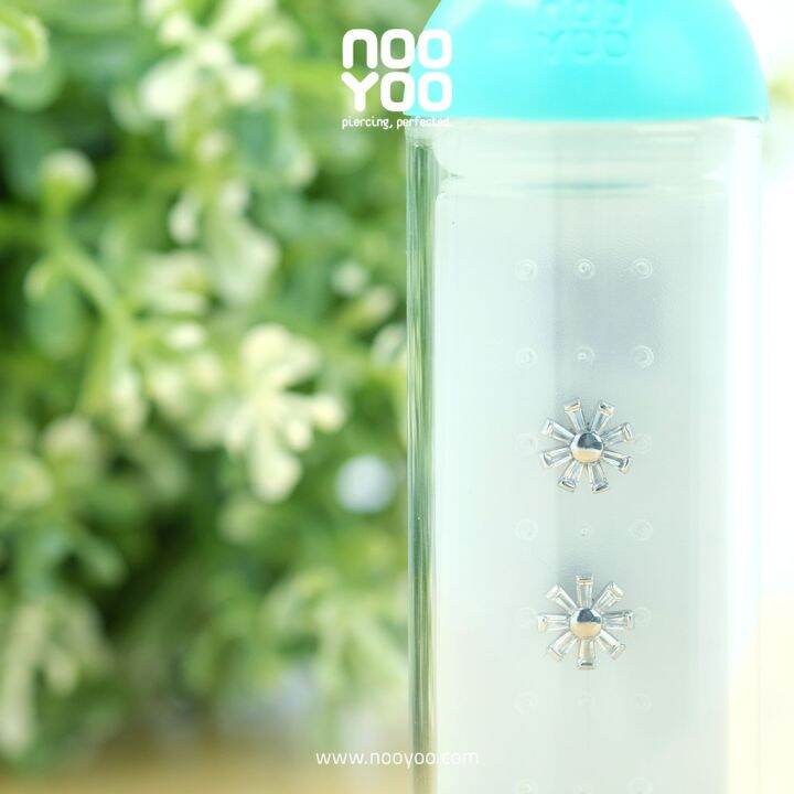 nooyoo-ต่างหูสำหรับผิวแพ้ง่าย-flower-with-cubic-zirconia