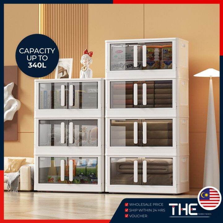 THE 1/2/3/4/5 Layers Multipurpose Double Sided Opening Storage Foldable/Stackable