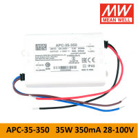 หมายถึงดี APC-35-350 35W 350mA 28-100V คงที่ในปัจจุบันสลับแหล่งจ่ายไฟ Meanwell นำแสงไดร์เวอร์