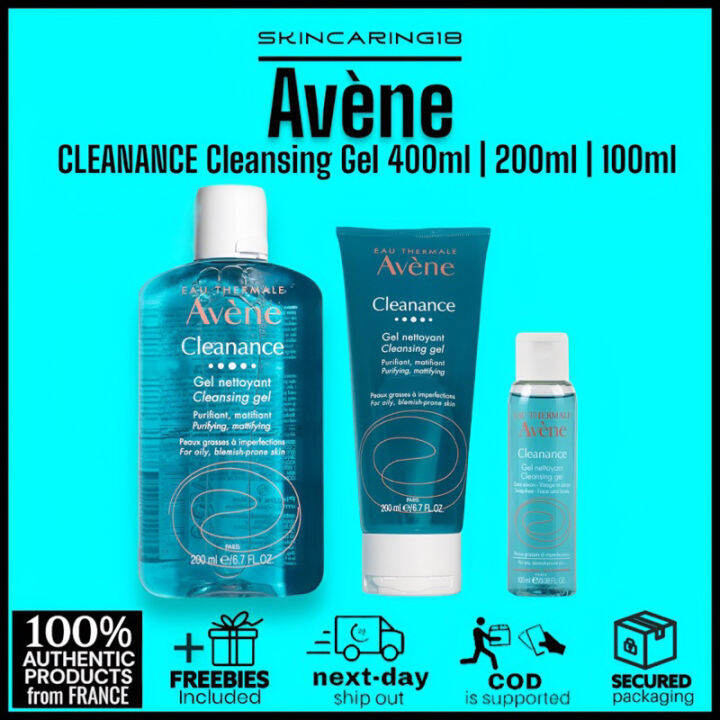 AVENE Cleanance Cleansing Gel for Oily Acne Prone Skin 400ml 200ml 100ml by SkinCaring18