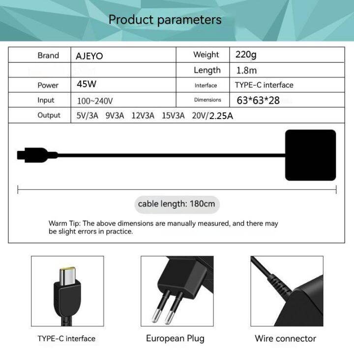 20v-2-25a-45w-ตัวแปลงที่ชาร์จไฟฟ้ากระแสสลับสำหรับคอมพิวเตอร์พกพา-type-c-สำหรับ-asus-chromebook-c434ta-c203xa-c425t-c204ee-c302c-c302ca-c223na-c523na-yuebian-c101pa