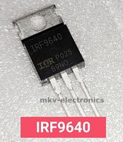 (2ตัว) IRF9640 , MOSFET P-Channel 11A 200V TO-220AB , RDS(on) 0.50R VGS=10V GDS