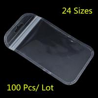 【CW】✗  100PCS/ Lot Plastic Accessories Storage Zip Lock Resealable Poly Grocery Hole