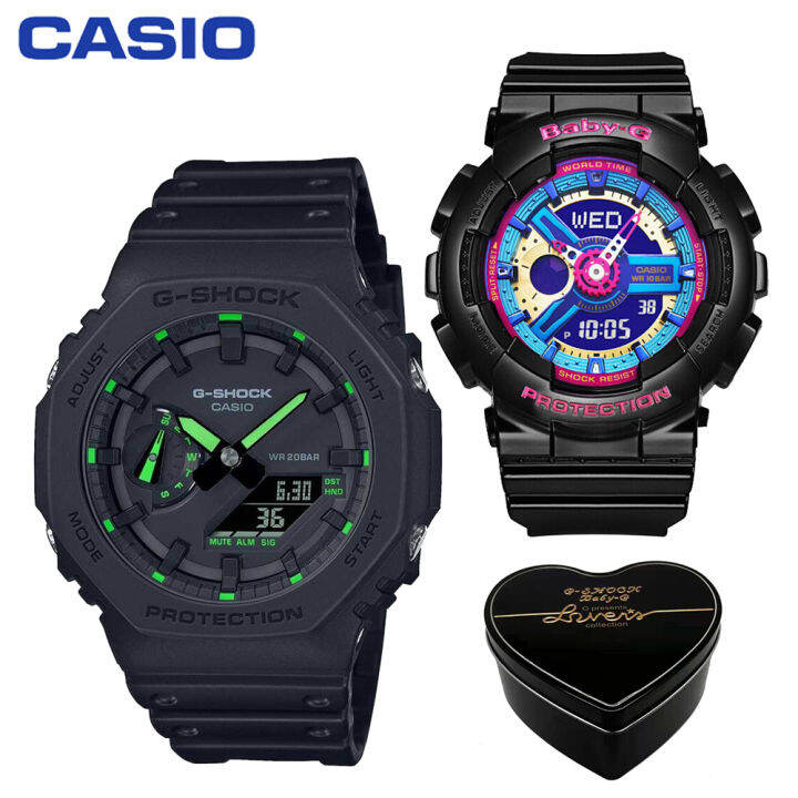 g-shock-baby-g-ga2100-ba112-คู่ชายหญิงชุดกีฬานาฬิกาแสดงเวลาคู่กันกระแทกและกันน้ำโลกไฟ-led-คนรักกีฬานาฬิการับประกัน-4-ปี-ba-112-1a-ga-2100-1a3