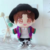 [COD] purple sweater cardigan white T-shirt fisherman hat clothes 20cm suit baby doll