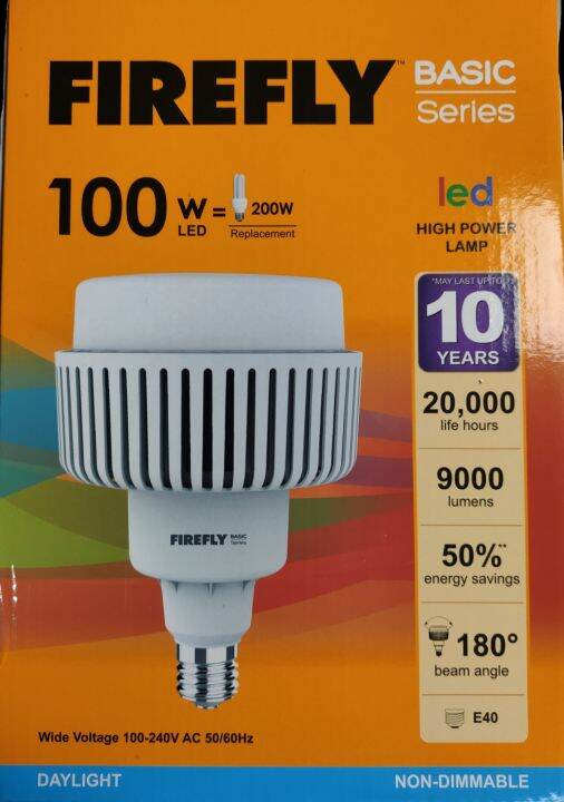 100W LED High Power Lamp E40 220V AC 50/60HZ, 100W LED Bulb Lazada PH