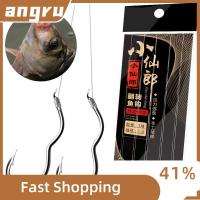 ANGRU4598 5Pair/Pack คมคมหนาม เบ็ดตกปลาคู่ เหล็กกล้าคาร์บอนสูง ป้องกันการลื่น อุปกรณ์ตกปลาแท็กเกิล Linehook เบ็ดตกปลาพลิกอัตโนมัติ อุปกรณ์ตกปลาคาร์พ