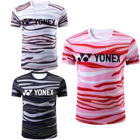 Yonex เสื้อแบดมินตันแขนสั้นเสื้อกีฬาแห้งเร็วระบายอากาศดีเสื้อสำหรับทั้งหญิงและชายสไตล์เกาหลีเสื้อซ้อมกีฬาเด็กใหม่2023