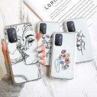 【Great. Cell phone case】 Strokes สำหรับ OPPO A53ฝาครอบ A9 2020 A94 A32 A52 A72 A92 A15 A16 A33 A35 A95 A74 A59 A71ค้นหา X3 Lite Clear Coque