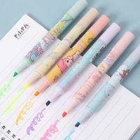 【6】 The new Sanrio simple single double-head highlighter cartoon eye protection color graffiti pen student hand account marker