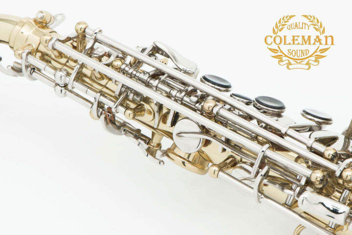 แซกโซโฟน-saxophone-curved-soprano-coleman-cl-333s-clear-lacquered-nickel-keys