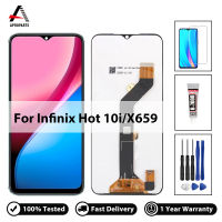 ต้นฉบับสำหรับ Infinix ร้อน10i จอแสดงผล LCD Touch Screen Digitizer สมัชชาสำหรับ Infinix ร้อน10i X659B PR652B X658E จอแอลซีดีสัมผัสแผง100% ทดสอบดี