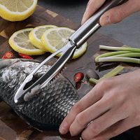 Fish Skin Brush Stainless Steel Fish Cleaning Scraper Knife Quick Scraping Fish Scale Skin Remover Fish Scraping Peeler