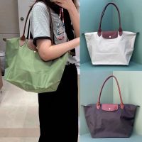 Longchamp bag 70-week nylon waterproof dumpling bag for outing shoulder handheld embroidered matte bag womens armpit bag