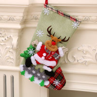 Ornaments Gift Tree Hanging Bag Decorations Embroidered Christmas Santa