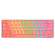 AJAZZ STK61 Pudding Key Cap 61 Keys Wireless Mechanical Keyboard RGB Portable Dual-Mode Bluetooth Gaming Keyboard for Laptop PC