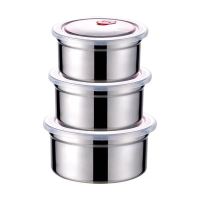 304 Stainless Steel -Keeping Box with Lid Sealed Portable Stainless Steel Bowl Can Cook Lunch Box