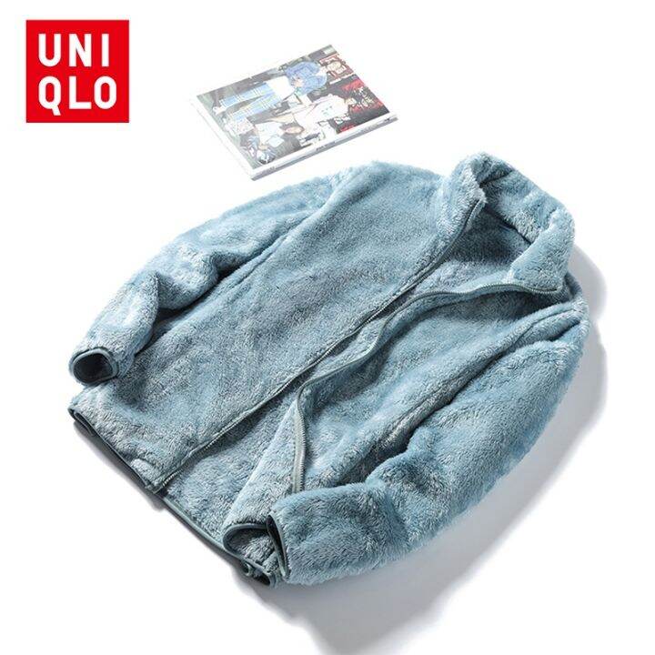 uniqlo-เสื้อแจ็กเก็ตแขนยาว-ผ้าฟลีซ-แต่งซิป-สําหรับผู้ชาย-ไซซ์-m-6xl