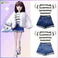 DEMI 1 Set 2สีค่ะ ตุ๊กตา BJD 1/6 11.5ค่ะ กางเกงยีนส์ขายาว กางเกงตุ๊กตาขายาว เสื้อยืดลายตุ๊กตา อุปกรณ์เสริมเสื้อผ้า