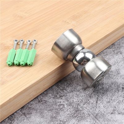 5.6cm Stainless Steel Ultra-short Door Suction Magnetic Door Stopper Bathroom Bedroom Mini Door Stop Anti-collision with Screws Door Hardware Locks
