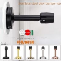 Hardware Stainless Steel Door Stops Wall Mounted Door Stopper Rubber Holder Catch Floor Fitting with Screws Bedroom Home Door Hardware Locks