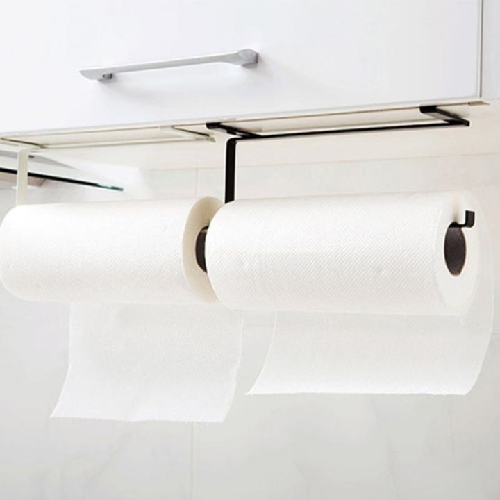 kitchen-roll-holder-paper-toilet-towel-shelf-cabinet-storage-punch-free-racks-kitchen-paper-holders-sticke-rack-iron-roll-holder