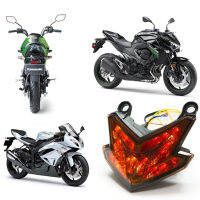 เบรคท้ายจักรยานยนต์ไฟสำหรับ Kawasaki Z800/ZX-6R Z125ไฟท้ายหลัง LED ดัดแปลง2013-2015